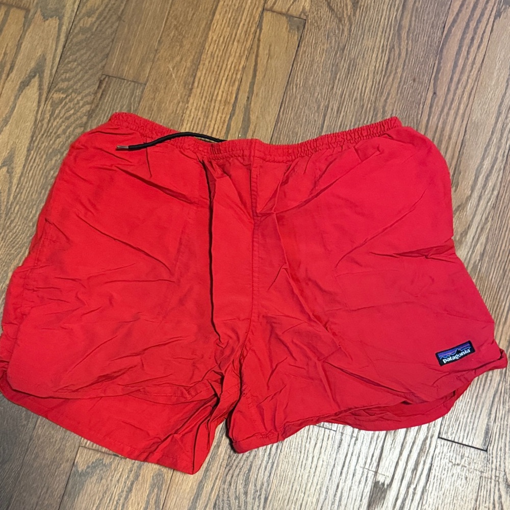 Patagonia red athletic shorts